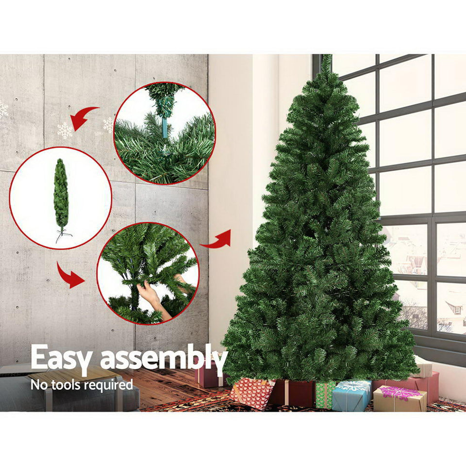 Jingle Jollys 1.8M 6FT Christmas Tree Xmas Decoration Home Decor 500 Tips Green - KRE Group