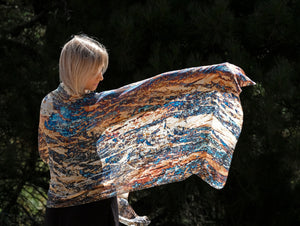 Silk Chiffon Scarf Eucalyptus Bark - KRE Group