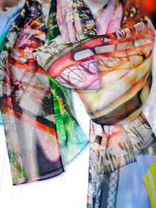 Silk Chiffon Scarf Paris Montage - KRE Group