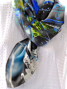 Silk Twill Scarf Prague Orloj - KRE Group