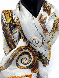 Silk Chiffon Scarf Ganymede - KRE Group