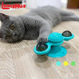 Cat Toys Windmill Funny Massage Rotatable Spinner Catnip Blue - KRE Group