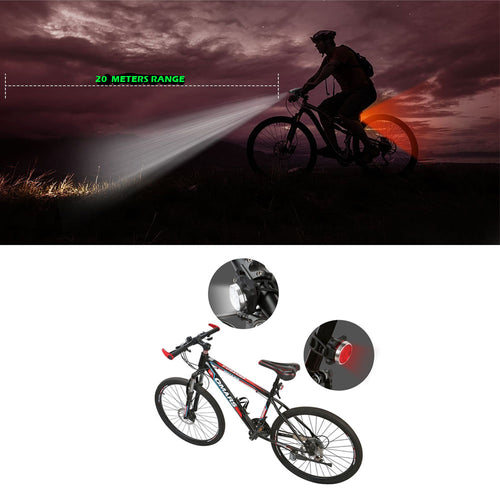 Waterproof Bicycle Bike Lights Front Rear Tail Light Lamp USB Rechargeable IPX4 - KRE Group