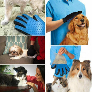 Dog Cat Grooming Cleaning Magic Massage Glove Hair Remover Left Glove - KRE Group