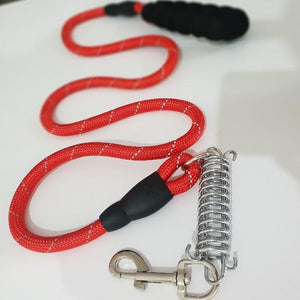 Dog Leash Rope Nylon Adjustable Lead Red - KRE Group