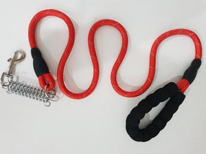 Dog Leash Rope Nylon Adjustable Lead Red - KRE Group