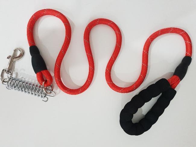 Dog Leash Rope Nylon Adjustable Lead Red - KRE Group