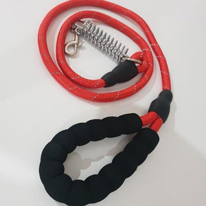 Dog Leash Rope Nylon Adjustable Lead Red - KRE Group