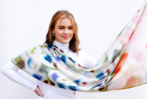 Silk Chiffon Scarf Gumnuts - KRE Group