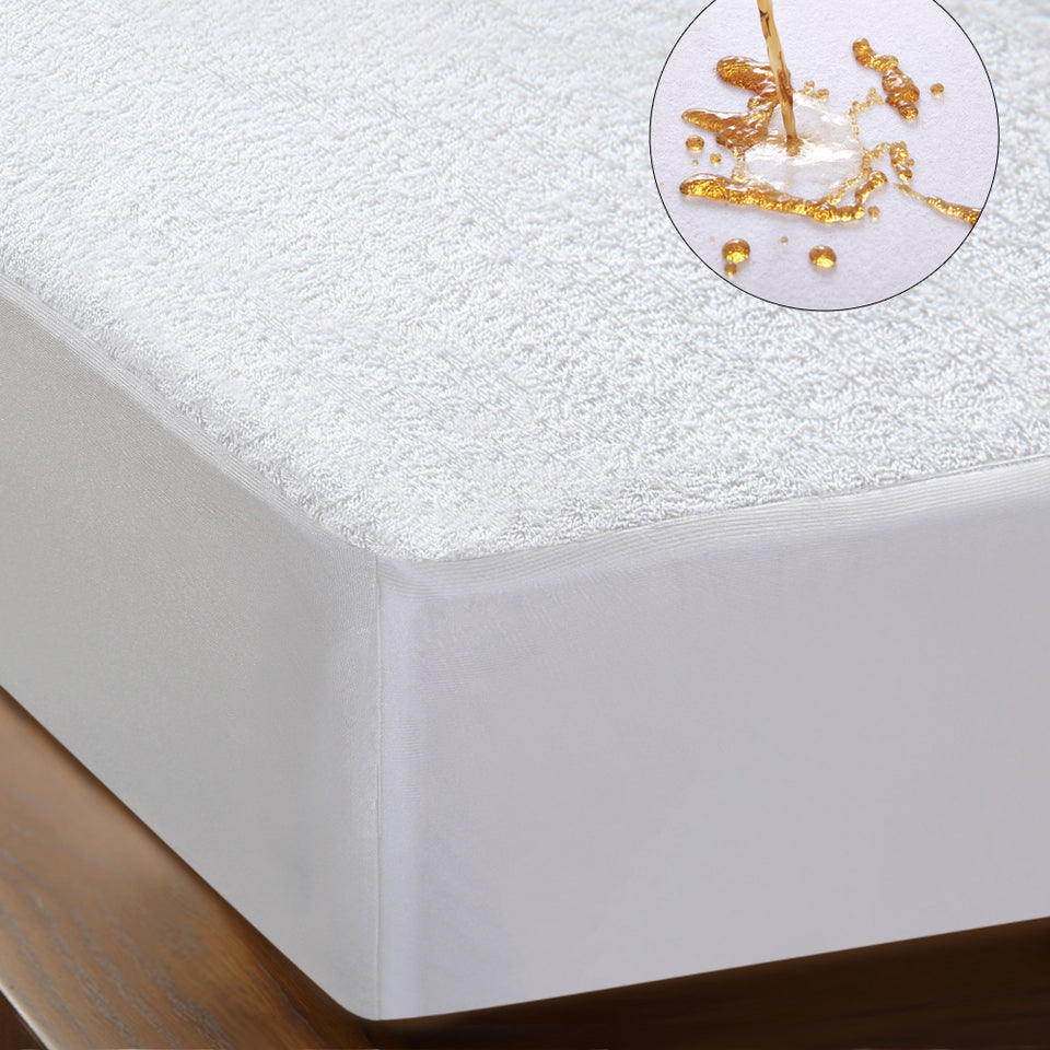 DreamZ Terry Cotton Fully Fitted Waterproof Mattress Protector King Single Size - KRE Group