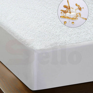 DreamZ Terry Cotton Fully Fitted Waterproof Mattress Protector King Single Size - KRE Group