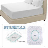 DreamZ Terry Cotton Fully Fitted Waterproof Mattress Protector in Queen Size - KRE Group