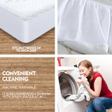 DreamZ Fitted Waterproof Mattress Protector with Bamboo Fibre Cover Single Size - KRE Group