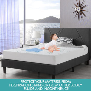 DreamZ Fitted Waterproof Mattress Protector with Bamboo Fibre Cover Single Size - KRE Group