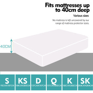 DreamZ Fitted Waterproof Bed Mattress Protectors Covers Double - KRE Group