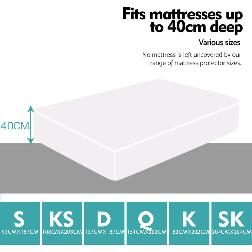 DreamZ Fitted Waterproof Bed Mattress Protectors Covers Double - KRE Group