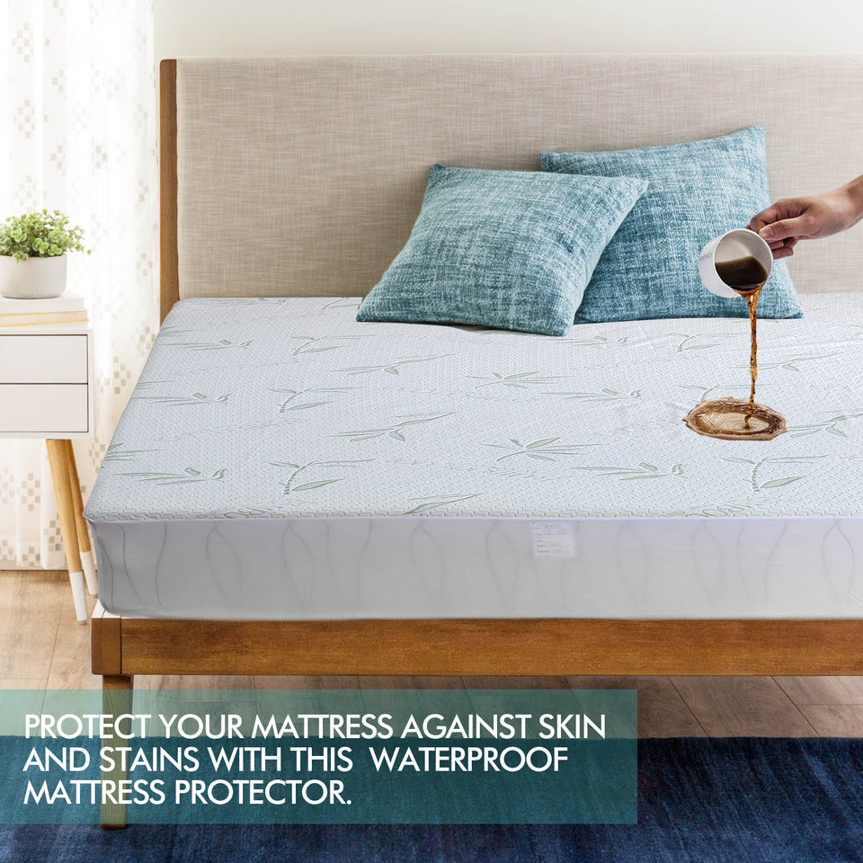 DreamZ Fitted Waterproof Mattress Protector with Bamboo Fibre Cover King Size - KRE Group