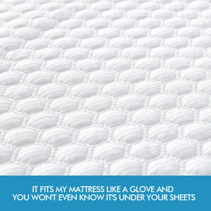 DreamZ Mattress Protector Topper Polyester Cool Fitted Cover Waterproof Queen - KRE Group