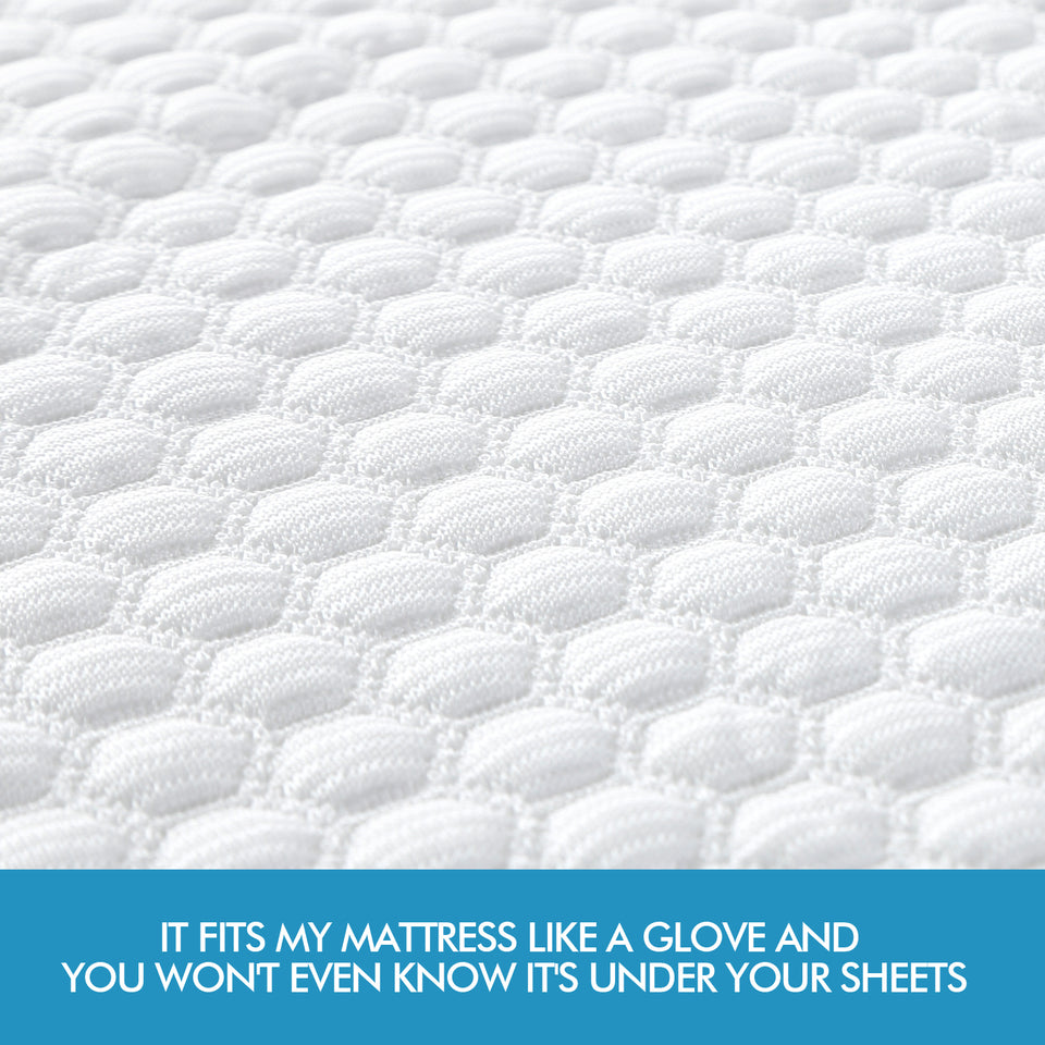 DreamZ Mattress Protector Topper Polyester Cool Fitted Cover Waterproof Queen - KRE Group