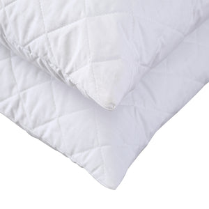 DreamZ Pillow Case Protector Pillowcase 100% Cotton Quilted Soft Cover Cases x2 - KRE Group