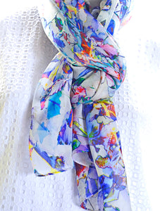 Silk Chiffon Scarf Cloudehill Seasons - KRE Group