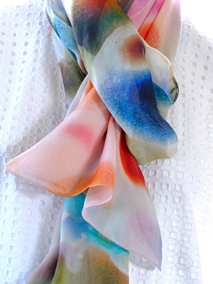 Silk Chiffon Scarf Gumnuts - KRE Group