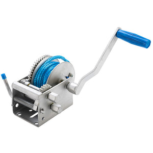 Hand Winch 2000KG/4410LBS 3 Speed Dyneema Synthetic Rope Boat Car Marine 4WD 10M - KRE Group