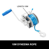 Hand Winch 2000KG/4410LBS 3 Speed Dyneema Synthetic Rope Boat Car Marine 4WD 10M - KRE Group