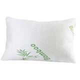 2x DreamZ Luxury Natural Memory Foam Bed Pillows Bamboo Fabric Cover 70x40cm - KRE Group