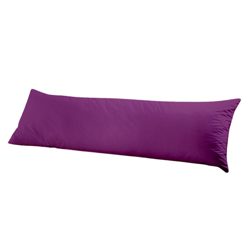 DreamZ Body Full Long Pillow Luxury Slip Cotton Maternity Pregnancy 137cm Plum - KRE Group