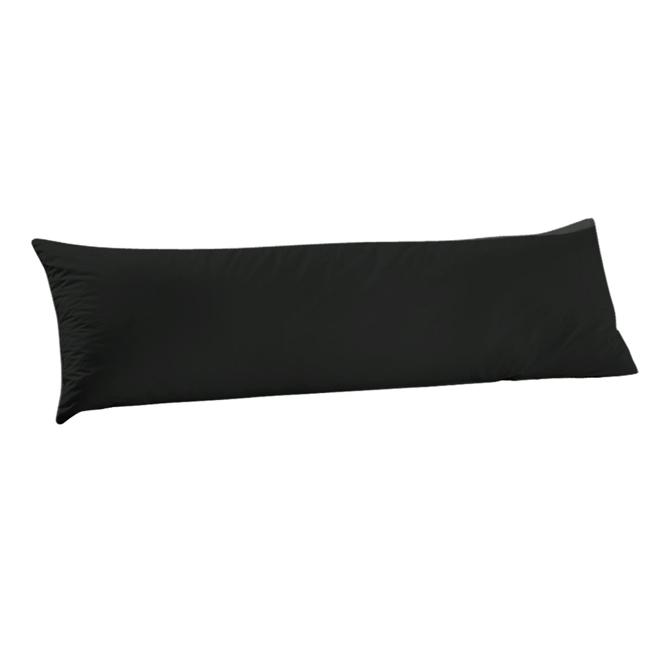 DreamZ Body Full Long Pillow Luxury Slip Cotton Maternity Pregnancy 137cm Black - KRE Group