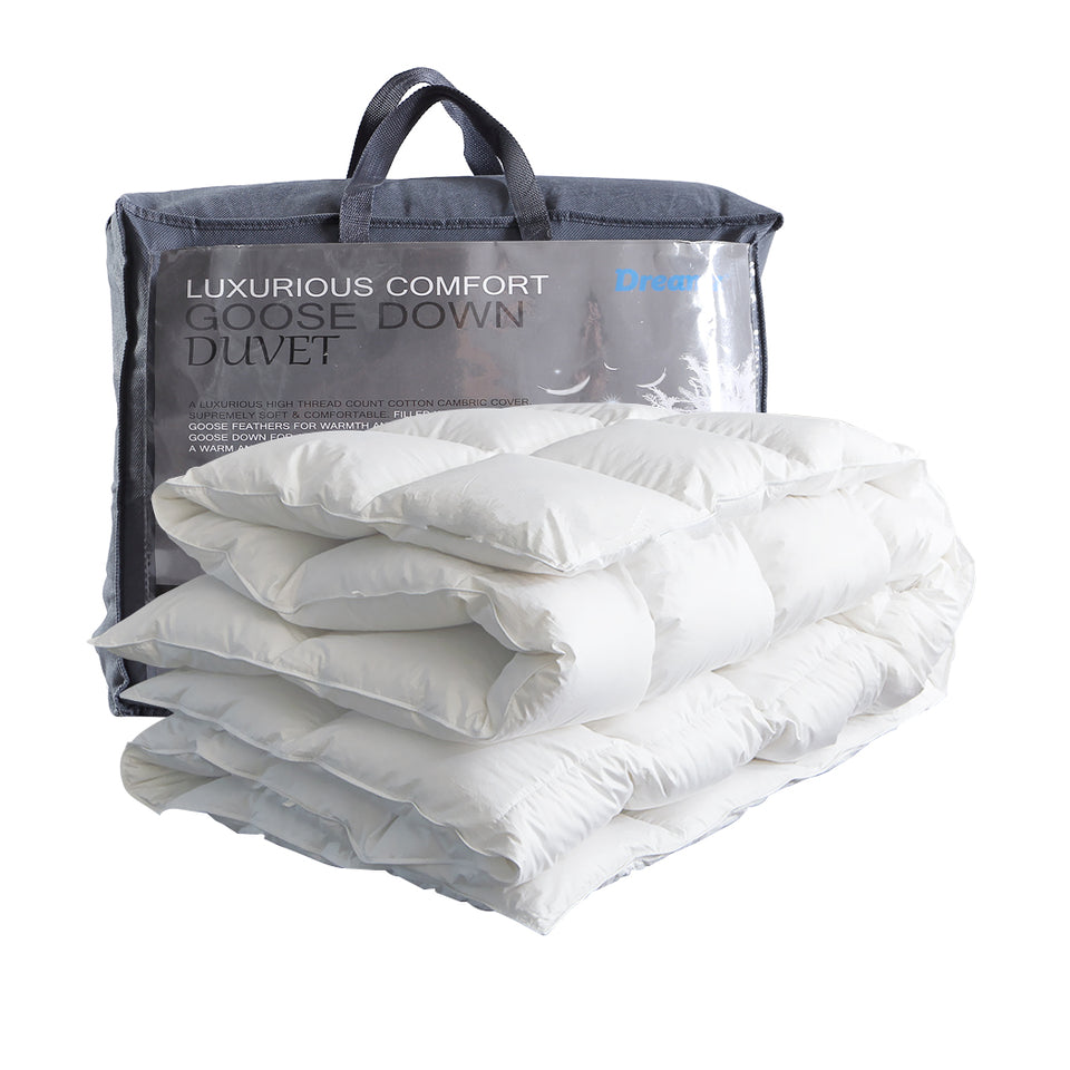 DreamZ 700GSM All Season Goose Down Feather Filling Duvet in Queen Size - KRE Group