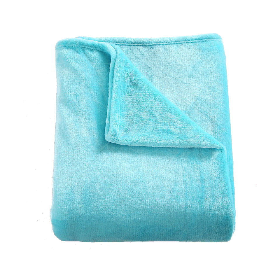 DreamZ 320GSM 220x240cm Ultra Soft Mink Blanket Warm Throw in Teal Colour - KRE Group