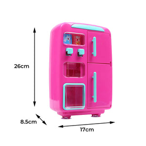 Kids Play Set 2 IN 1 Refrigerator Vending Machine Kitchen Pretend Play Toys Pink - KRE Group