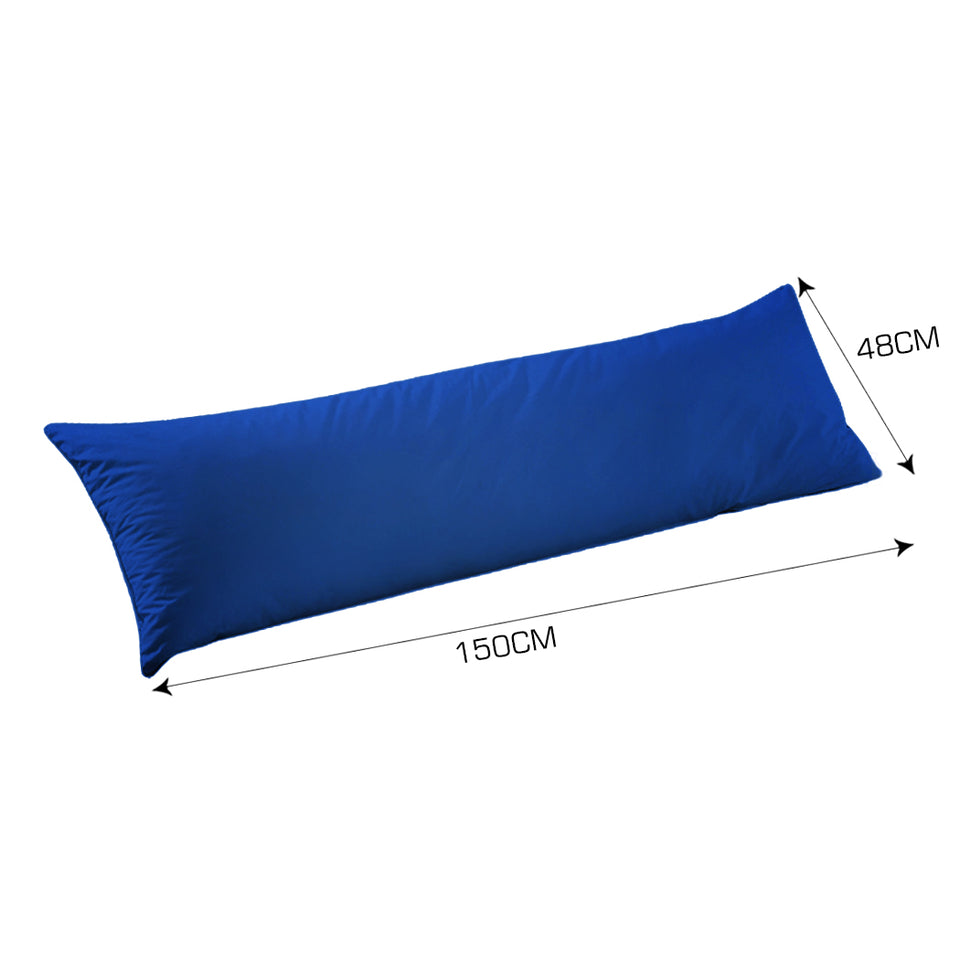 DreamZ Body Full Long Pillow Luxury Slip Cotton Maternity Pregnancy 150cm Navy - KRE Group