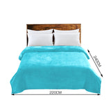 DreamZ 320GSM 220x240cm Ultra Soft Mink Blanket Warm Throw in Teal Colour - KRE Group