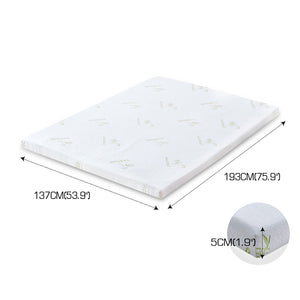 DreamZ 8cm Thickness Cool Gel Memory Foam Mattress Topper Bamboo Fabric Double - KRE Group