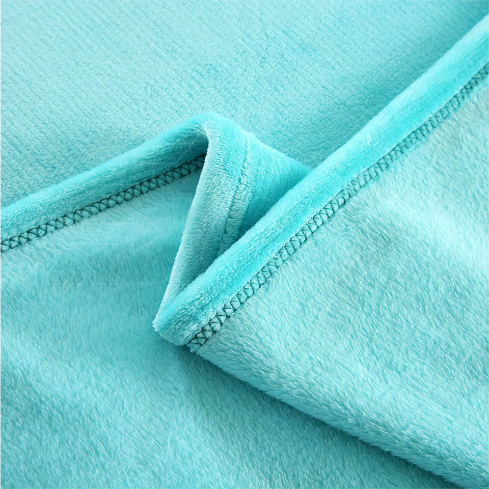 DreamZ 320GSM 220x240cm Ultra Soft Mink Blanket Warm Throw in Teal Colour - KRE Group