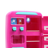 Kids Play Set 2 IN 1 Refrigerator Vending Machine Kitchen Pretend Play Toys Pink - KRE Group