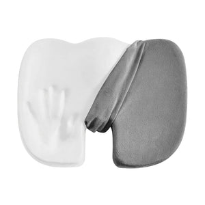 Seat Cushion Memory Foam Lumbar Back Support Orthoped Office Pain Relief Grey - KRE Group