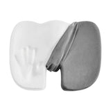 Seat Cushion Memory Foam Lumbar Back Support Orthoped Office Pain Relief Grey - KRE Group