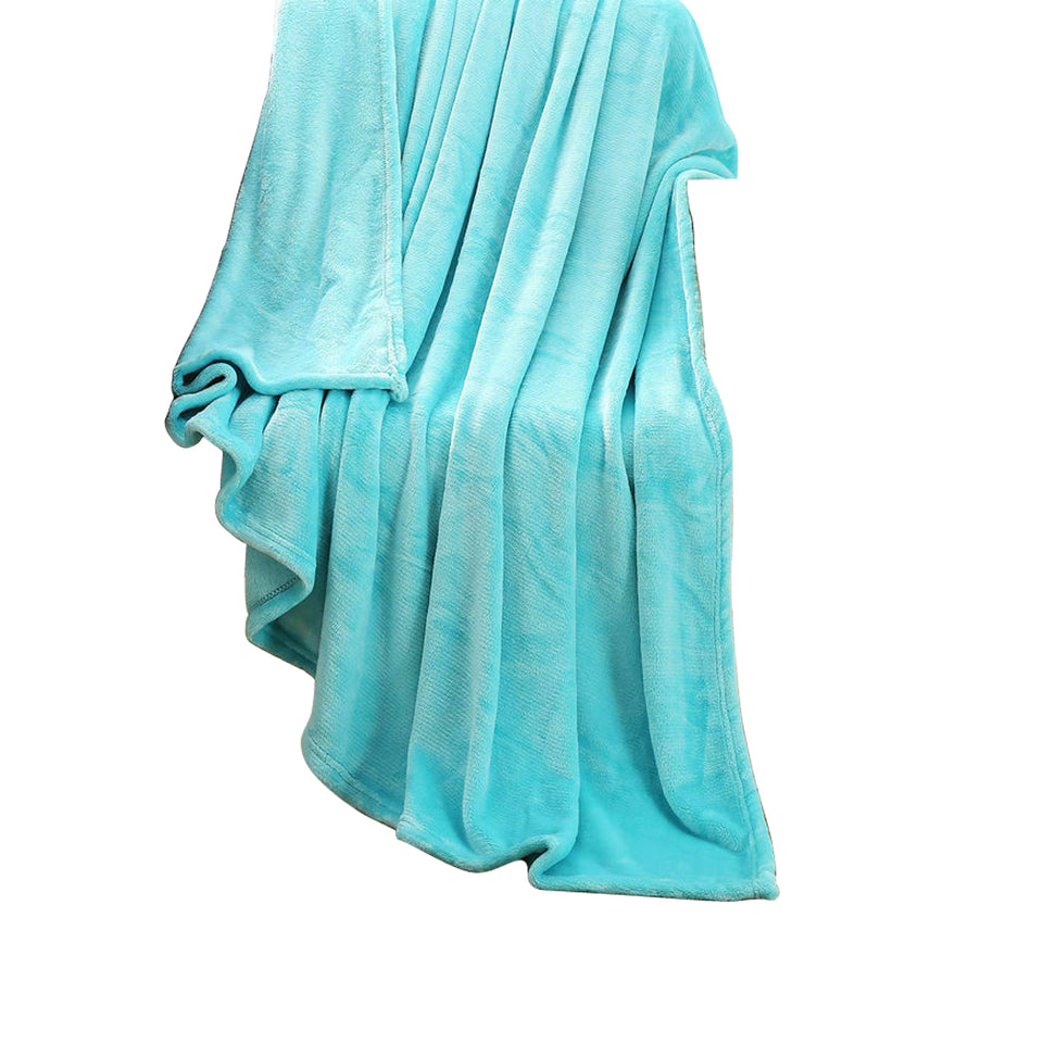 DreamZ 320GSM 220x240cm Ultra Soft Mink Blanket Warm Throw in Teal Colour - KRE Group