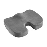 Seat Cushion Memory Foam Lumbar Back Support Orthoped Office Pain Relief Grey - KRE Group