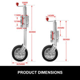 Jockey Wheel 10" Swing Up Solid Wheel 1000KG Caravan Boat Trailer Greasable - KRE Group