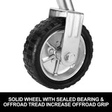 Jockey Wheel 10" Swing Up Solid Wheel 1000KG Caravan Boat Trailer Greasable - KRE Group