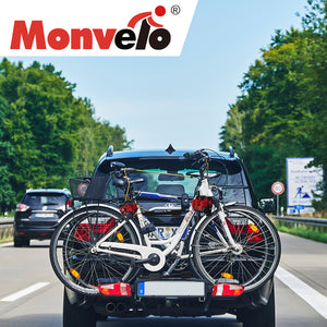 Monvelo Car Bike Rack Carrier 2/3 Bike Steel Foldable Hitch Mount Heavy Duty - KRE Group