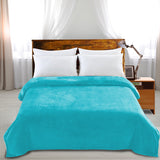 DreamZ 320GSM 220x240cm Ultra Soft Mink Blanket Warm Throw in Teal Colour - KRE Group