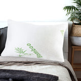 2x DreamZ Luxury Natural Memory Foam Bed Pillows Bamboo Fabric Cover 70x40cm - KRE Group