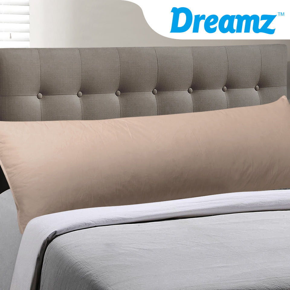 DreamZ Body Full Long Pillow Luxury Slip Cotton Maternity Pregnancy 137cm Lattle - KRE Group