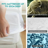 DreamZ Fitted Waterproof Mattress Protector with Bamboo Fibre Cover Double Size - KRE Group